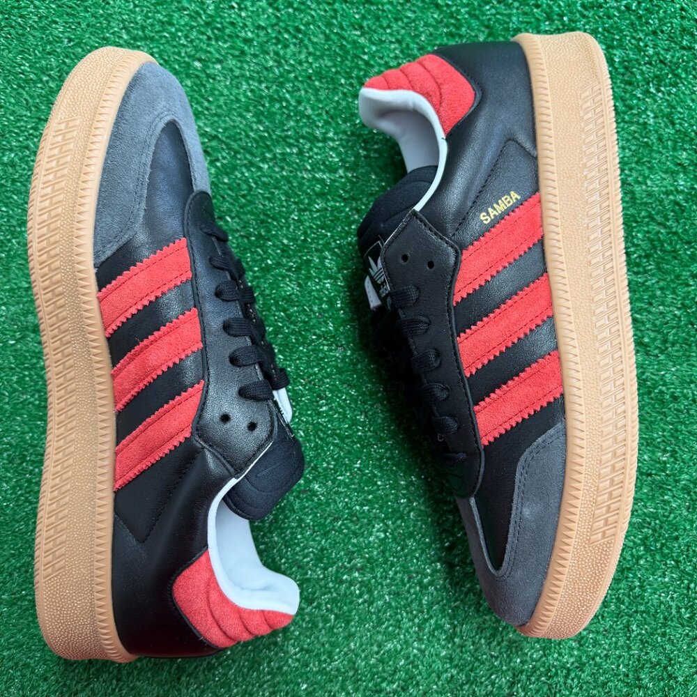 Adidas Samba XLG Low Mens Casual Shoes Black Red IE9178 NEW Multi Sz - Picture 4 of 5